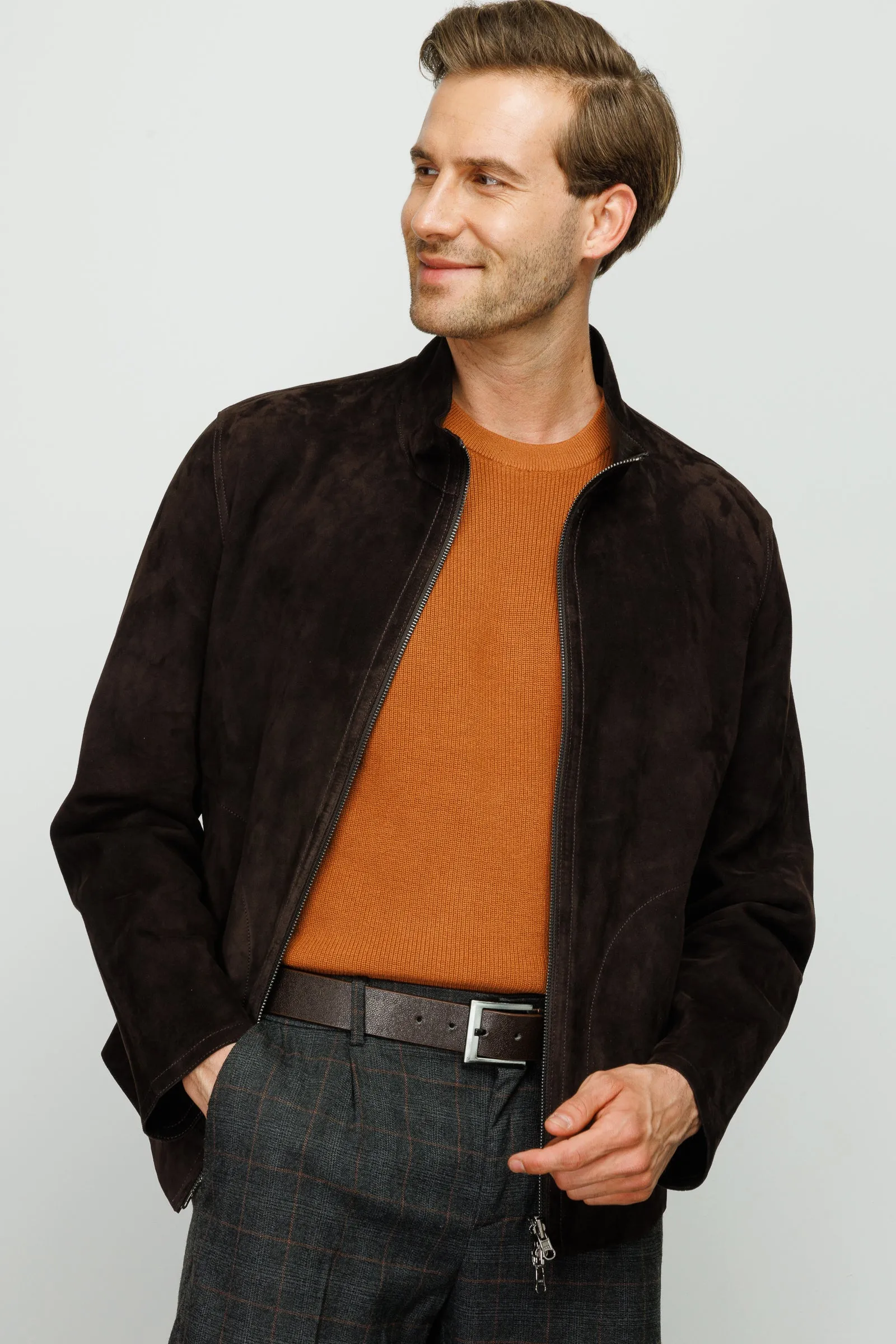 The Alba Black Leather Men Jacket