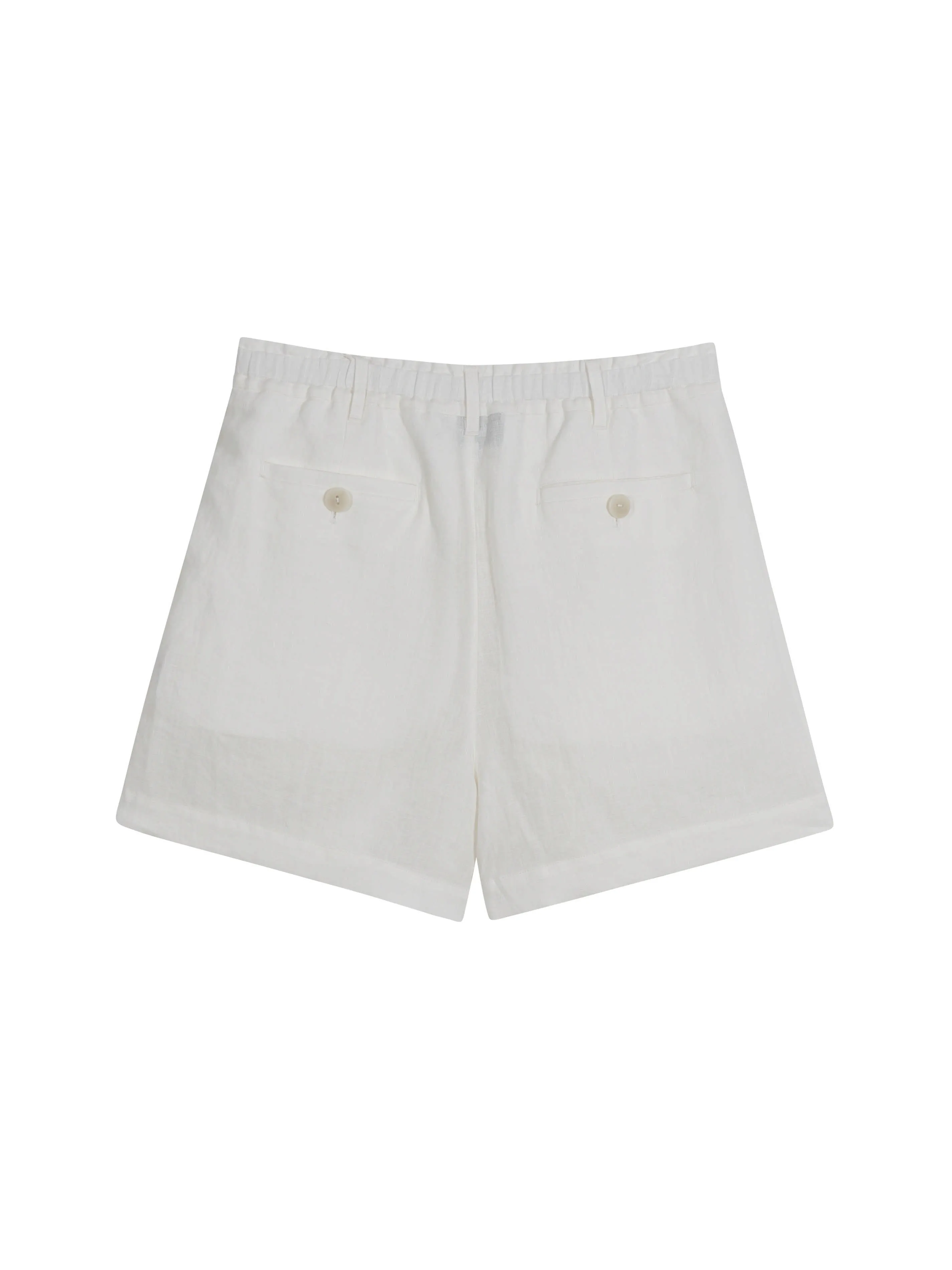 The Loom Linen Shorts White