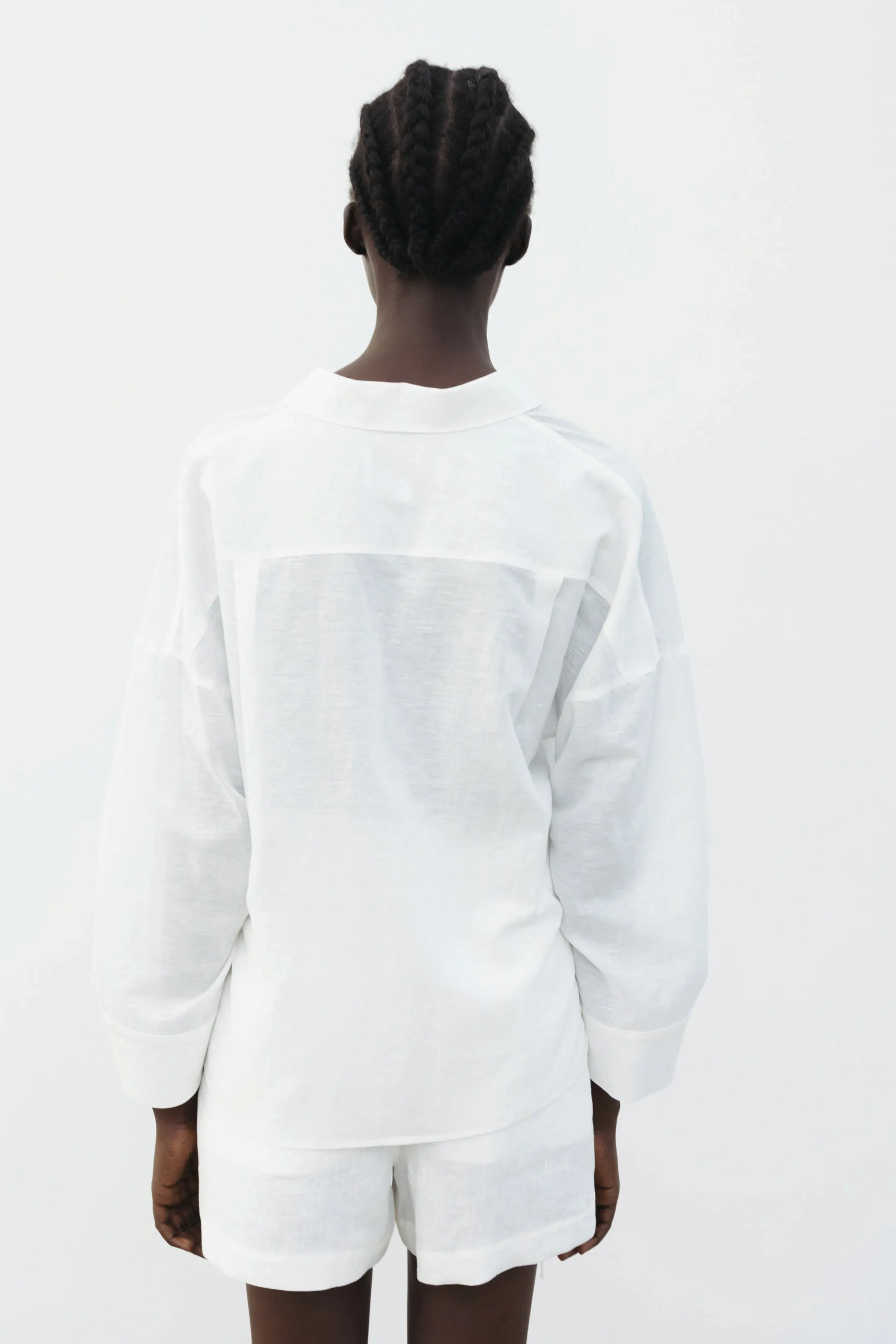 The Loom Linen Shorts White