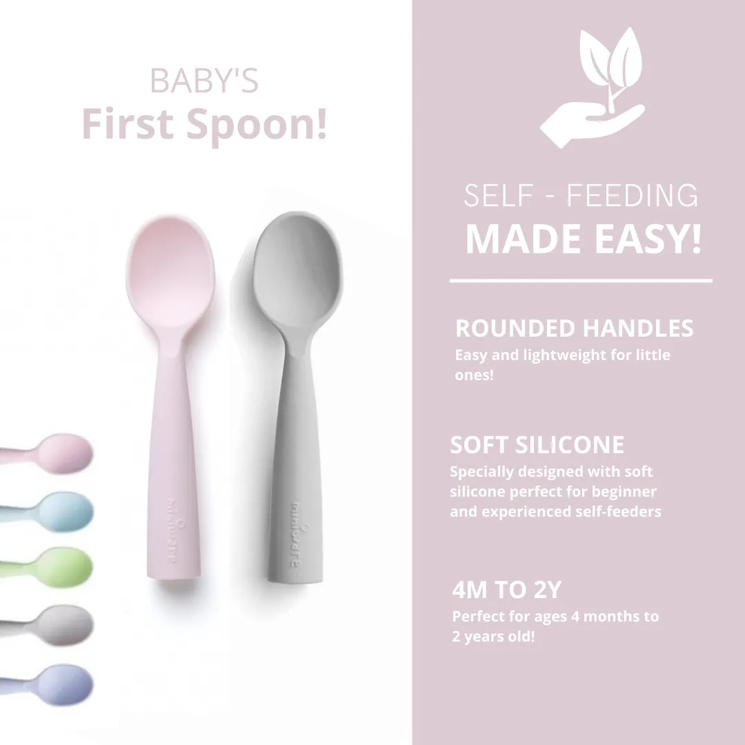 Training Spoon Set Grey Cotton Candy