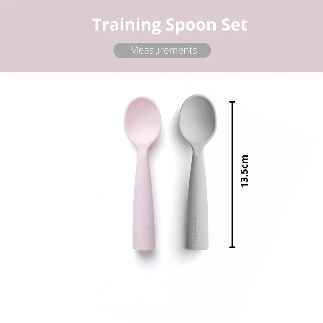 Training Spoon Set Grey Cotton Candy