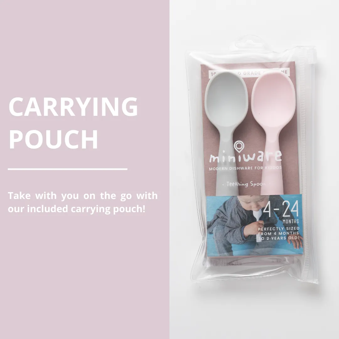 Training Spoon Set Grey Cotton Candy