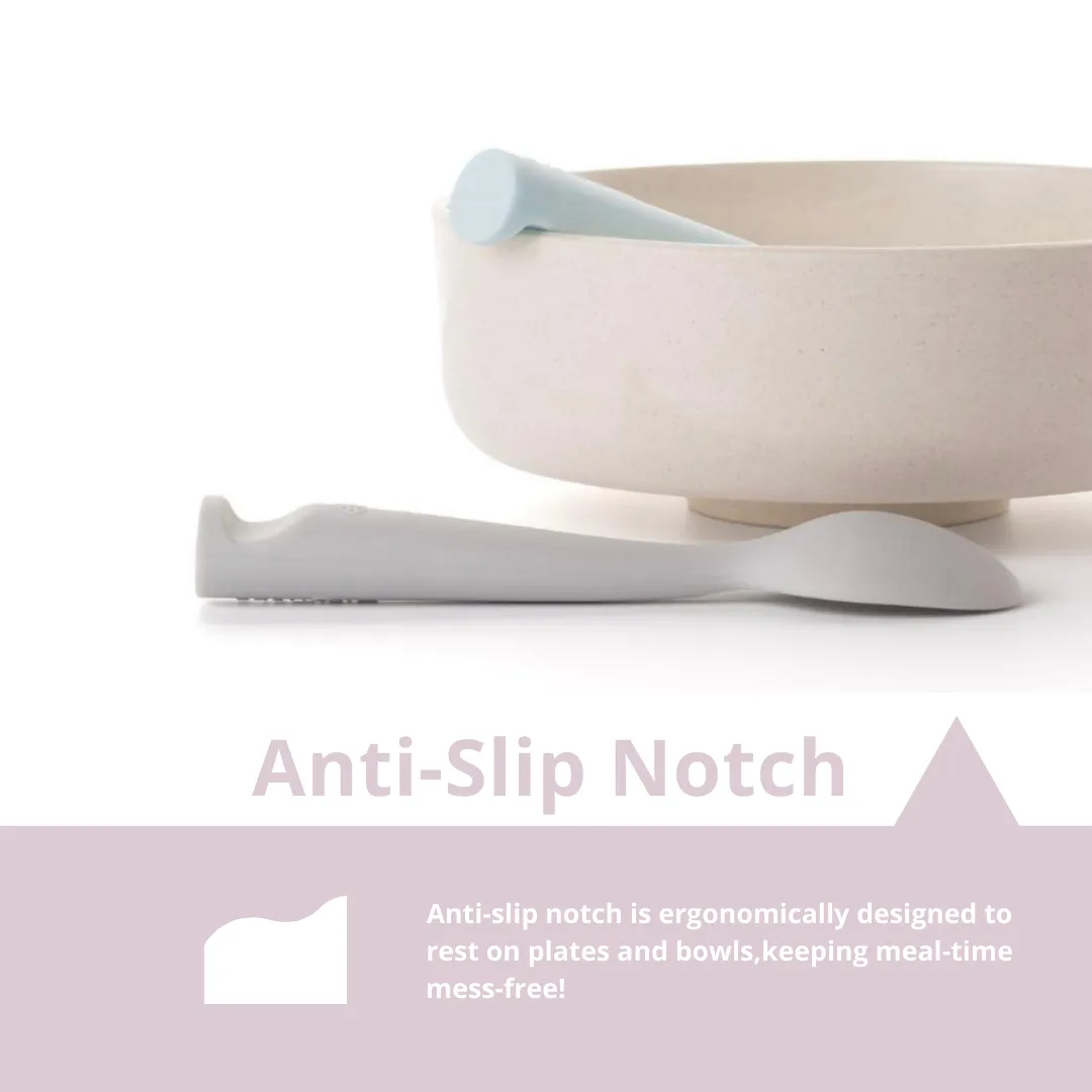 Training Spoon Set Grey Cotton Candy