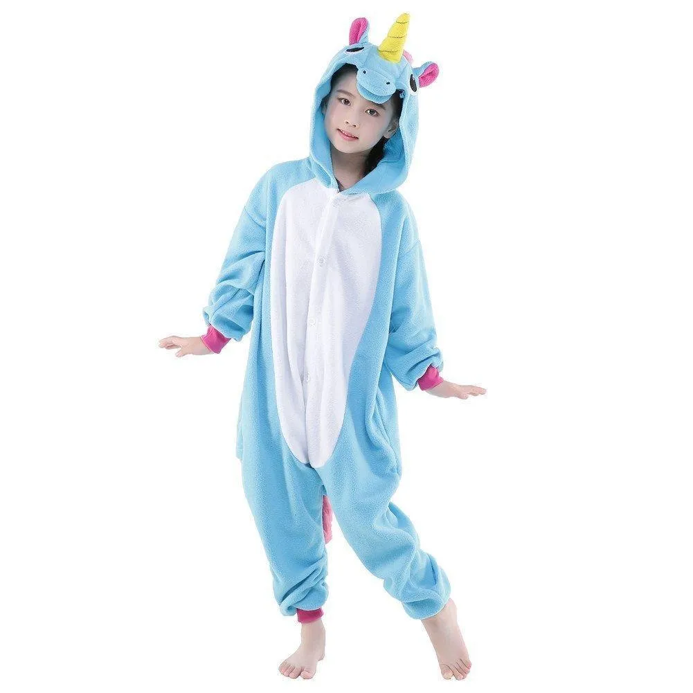 Unicorn Kids kigrumi Onesie Hoodie Animal Costume Pajamas