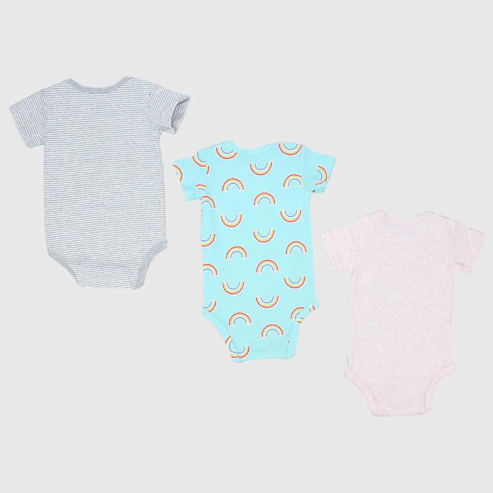 Unicorn Short-Sleeved Bodysuit (Pack Of 3)