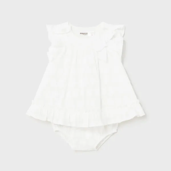 WHITE BABY DRESS FOR BABY GIRL