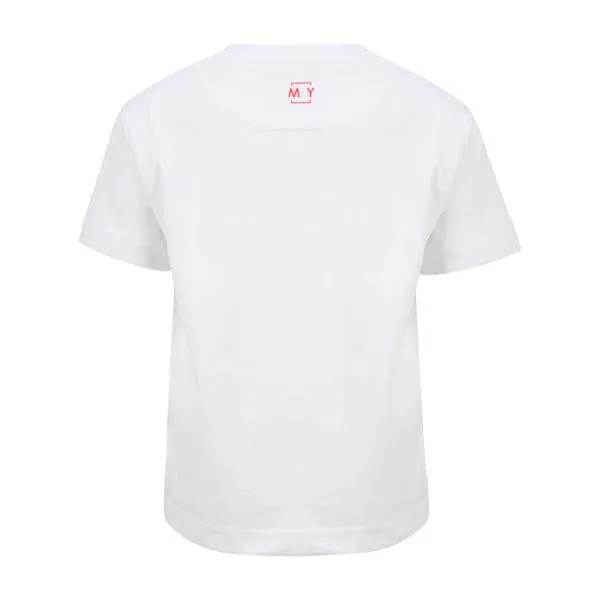 WHITE GRAPHIC SHORT SLEEVE T-SHIRT FOR BOYS