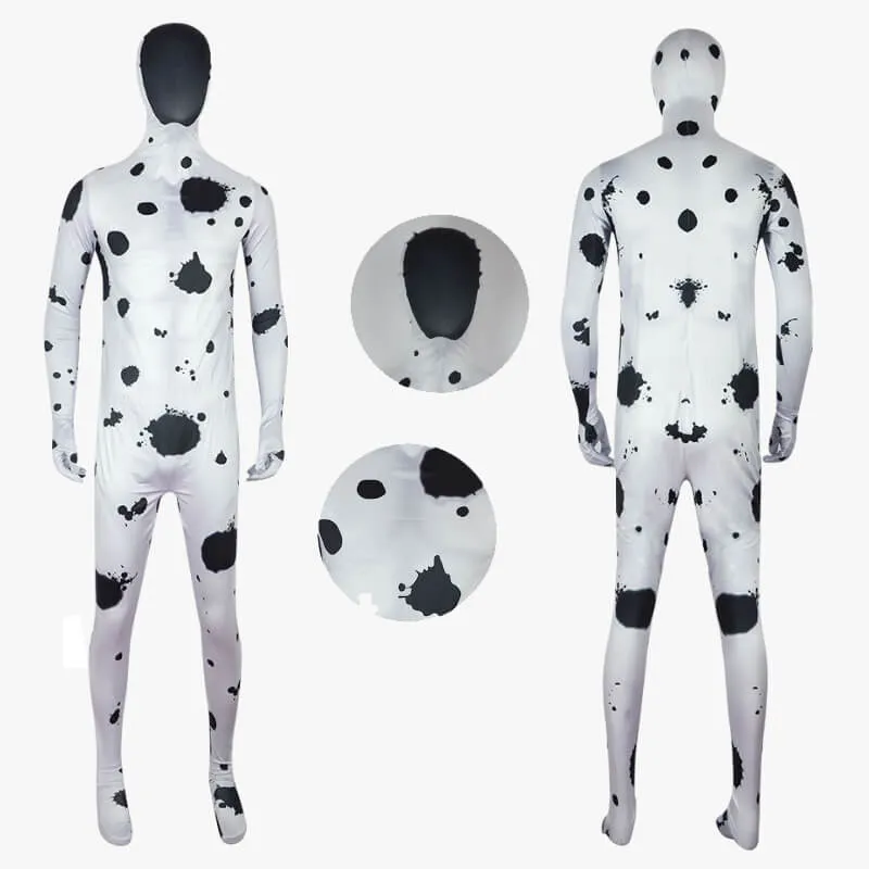 White Spot Spider Man Villain Bodysuit Across the Spider Verse Zentai Onesies Kids Adults