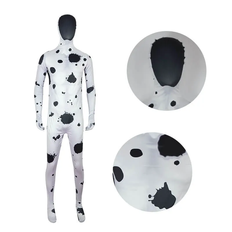 White Spot Spider Man Villain Bodysuit Across the Spider Verse Zentai Onesies Kids Adults