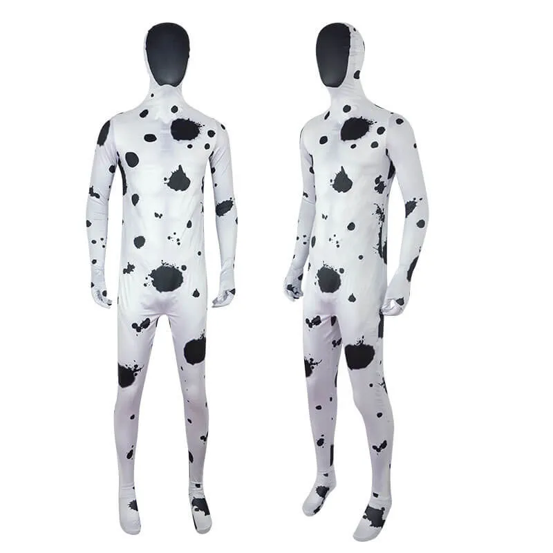 White Spot Spider Man Villain Bodysuit Across the Spider Verse Zentai Onesies Kids Adults
